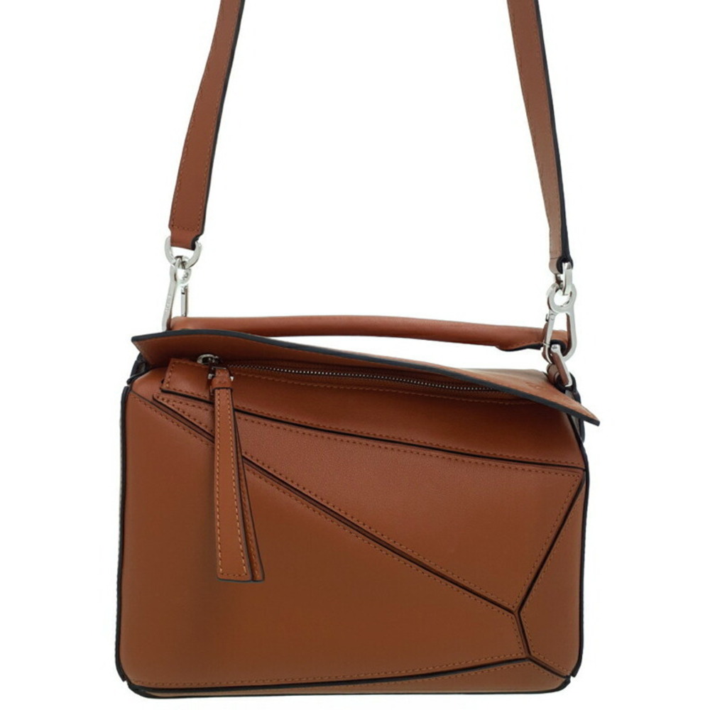 Loewe Puzzle Leather 2way Shoulder Bag Brown